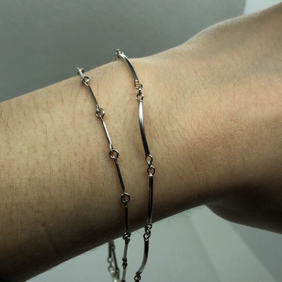 šĀ 925āMediumāBarāLinkāBracelet - Picture 4 of 4